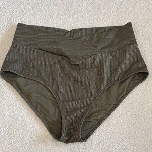 Aerie High-Waisted Olive Green bikini bottom